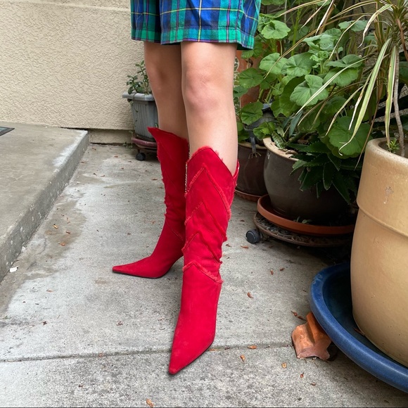 Vintage dark red Cesare Paciotti all leather boots - Picture 4 of 16